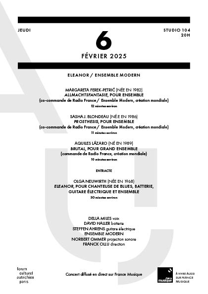 programme du concert du 6 février 2025