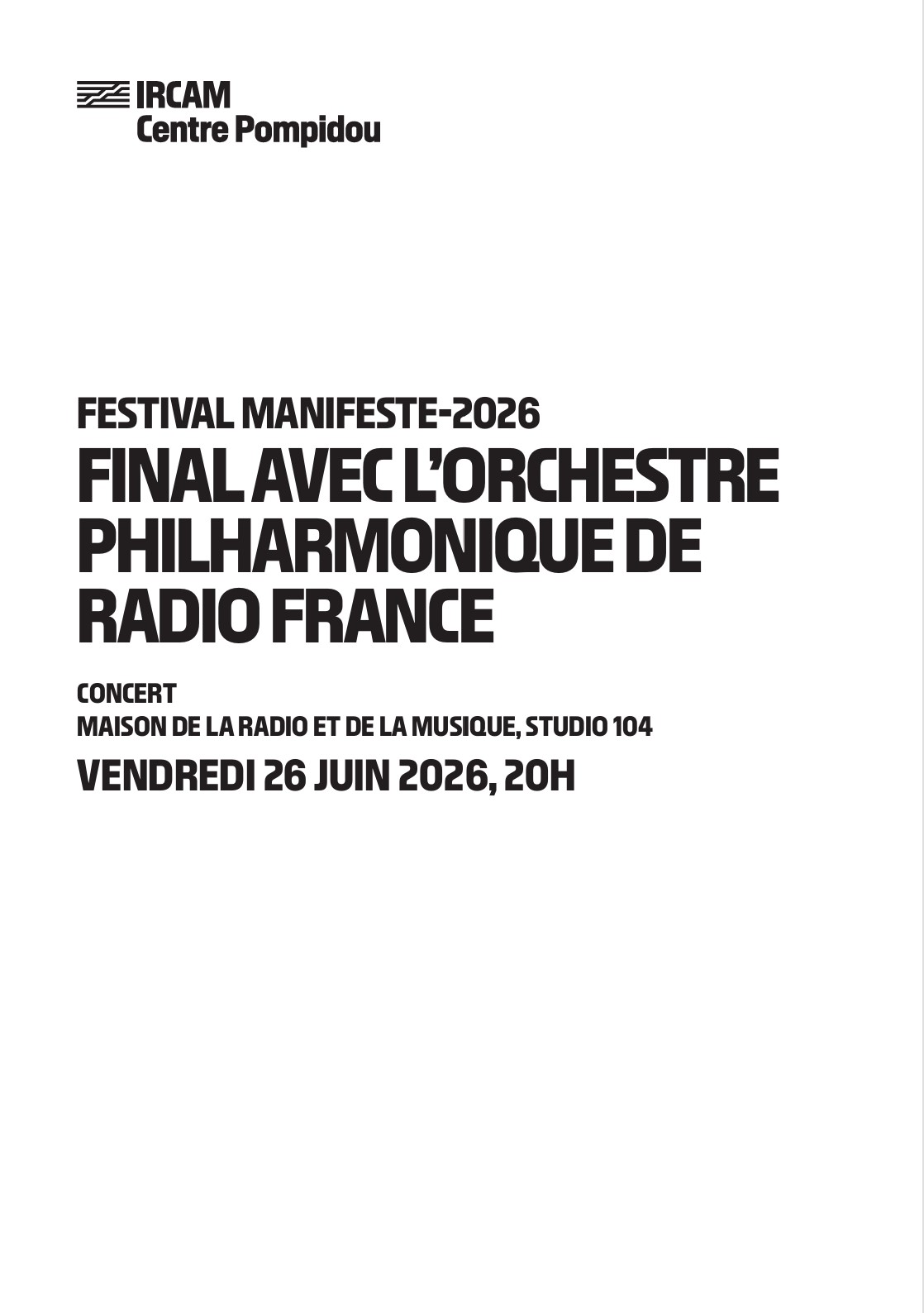 Programme de salle OPRF 26 juin 2026