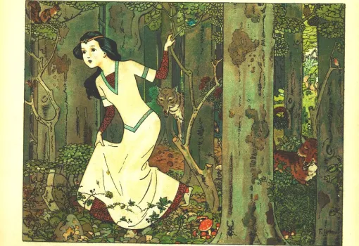 Blanche Neige - Illustration : Franz Jüttner / Creative commons