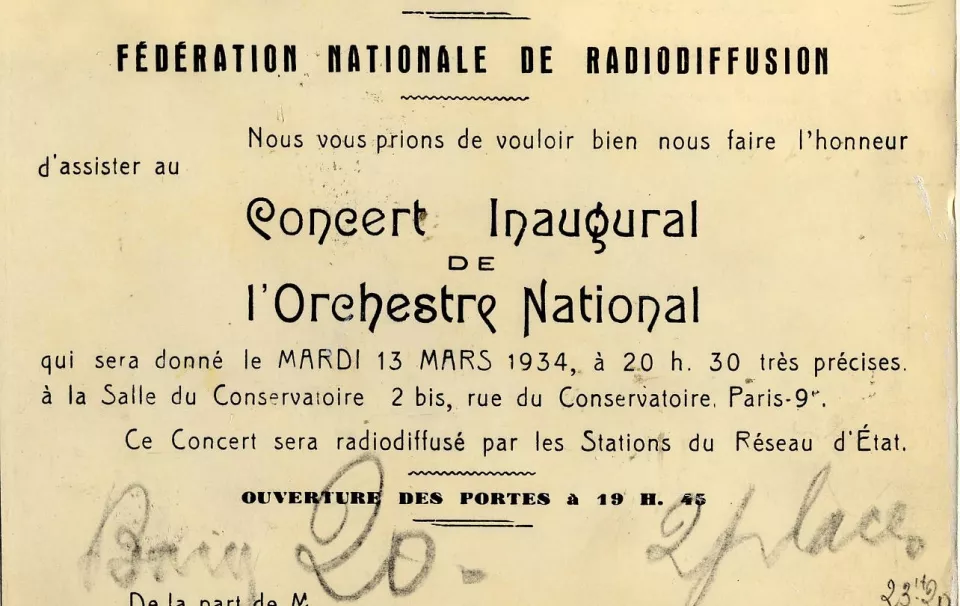 Concert inaugural 1934
