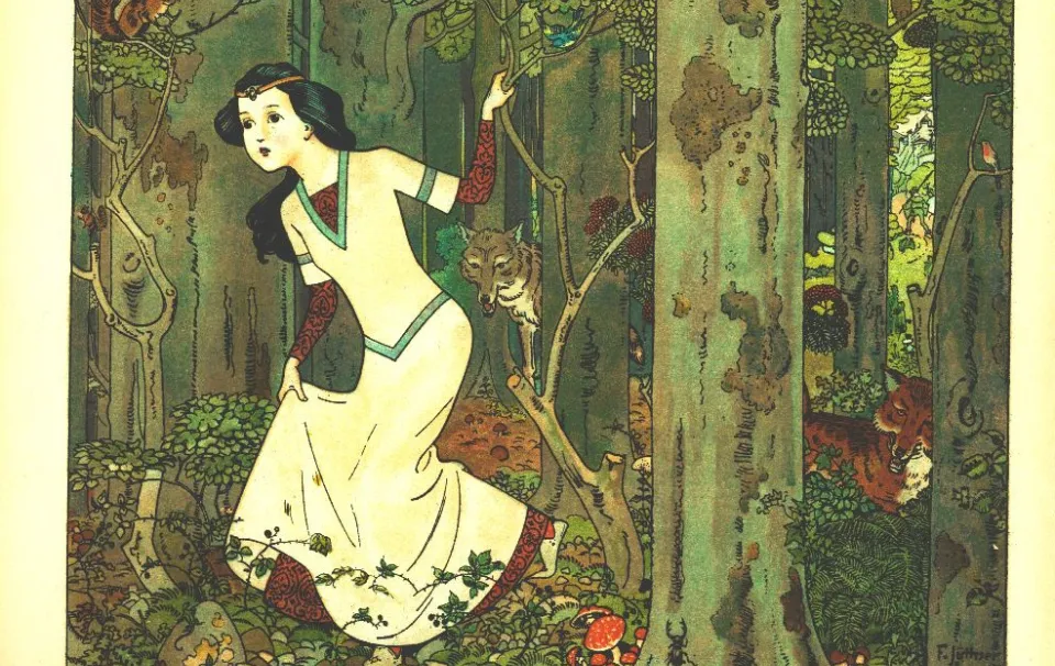 Blanche Neige - Illustration : Franz Jüttner / Creative commons