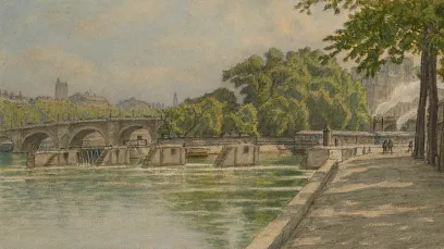 Dessin d’Henri Rivière, Pointe de la Cité, mai 1921, Musée Carnavalet