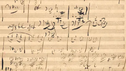 Fragment de la 9e Symphonie de Beethoven conservé à la BnF
