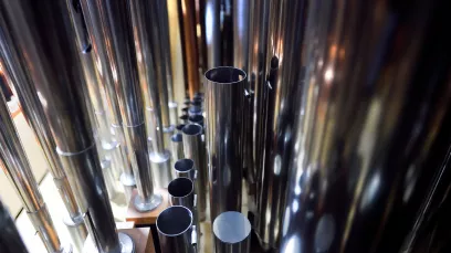 Tuyaux de l'orgue de l'Auditorium de la Maison de la Radio et de la Musique
