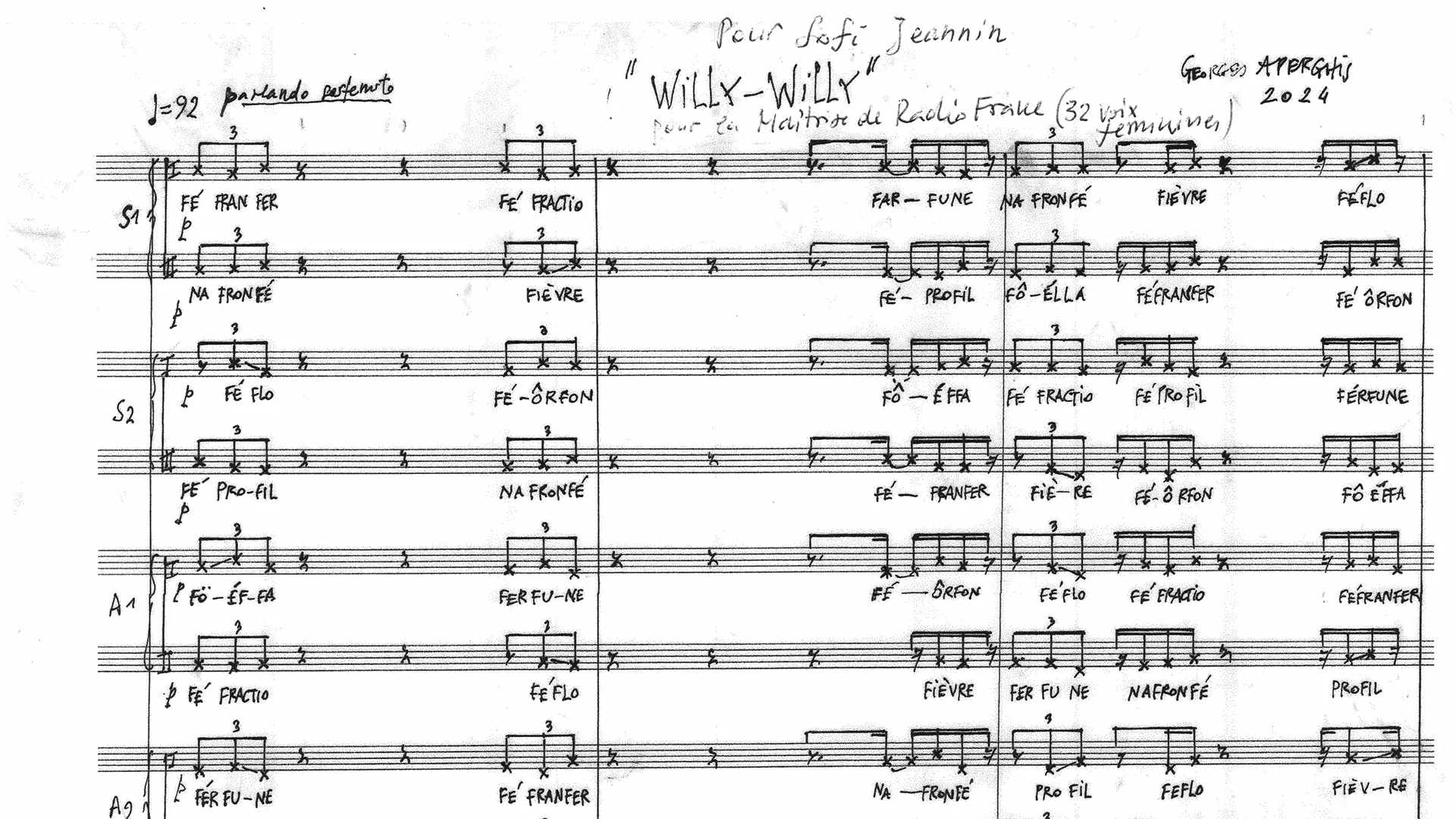 George Aperghis, Willy Willy