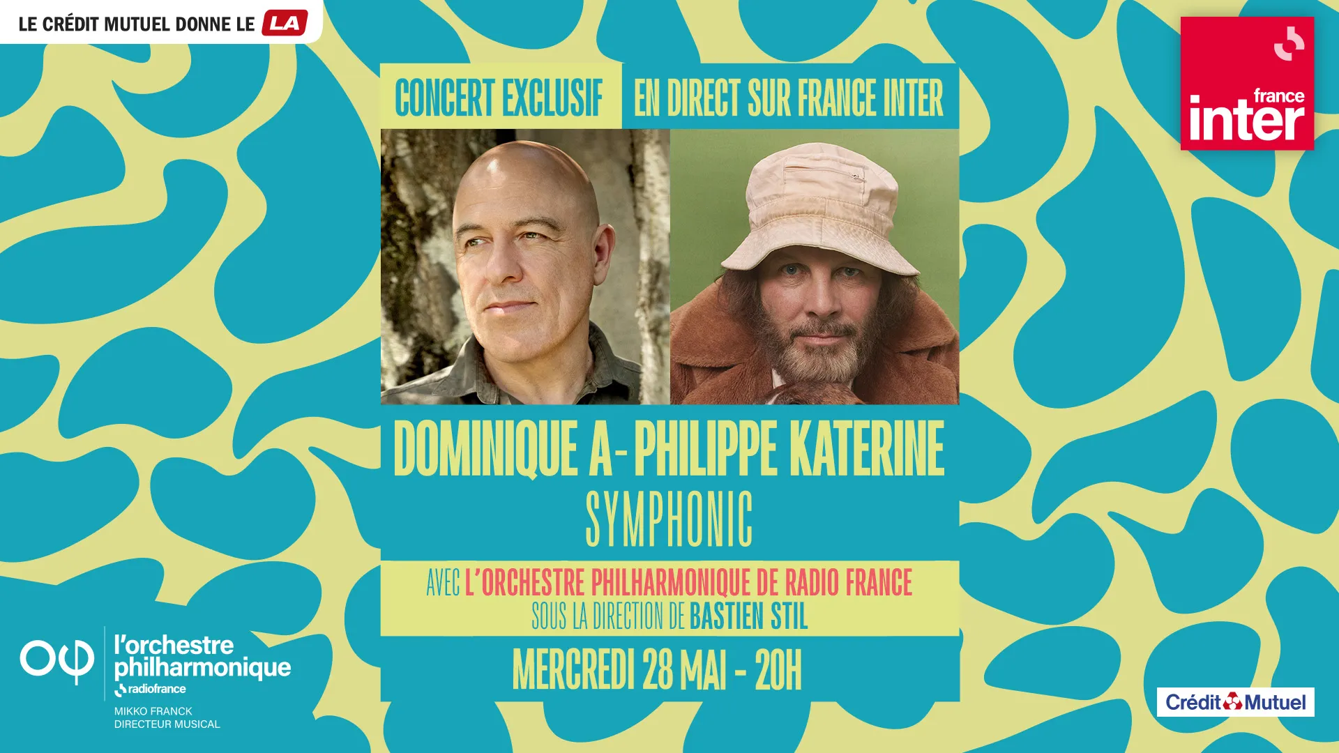 Concert de Dominique A et Philippe Katerine et le Philhar