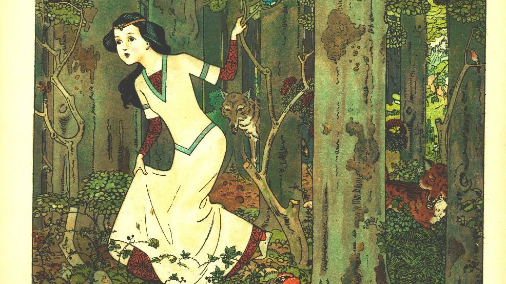Blanche Neige - Illustration : Franz Jüttner / Creative commons