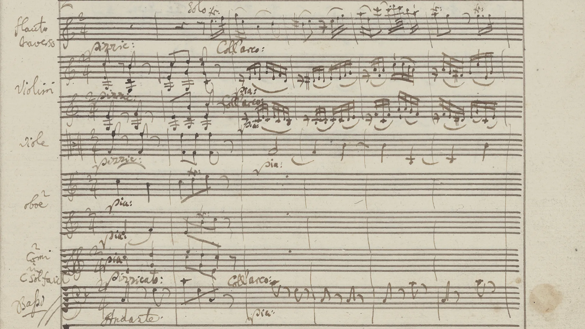 Mozart - Andante per il Flauto traverso - Source : BnF / Gallica