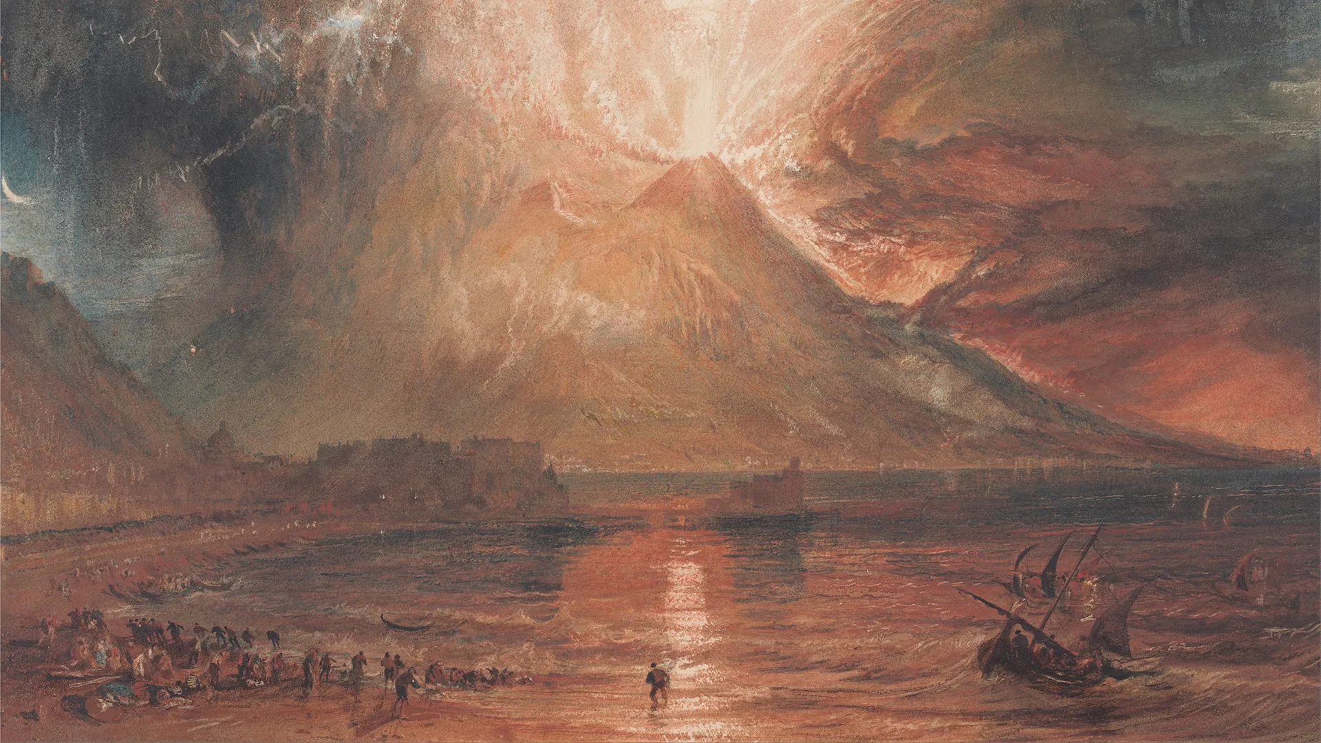 Joseph Mallord William Turner, L’Éruption du Vésuve, 1817-1820, New Haven, Yale Center for British Art