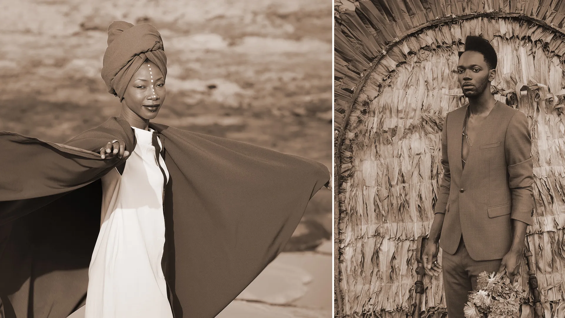 Fatoumata Diawara (photo : A. Muluneh) et Baloji (photo : K. Lee Moolman)
