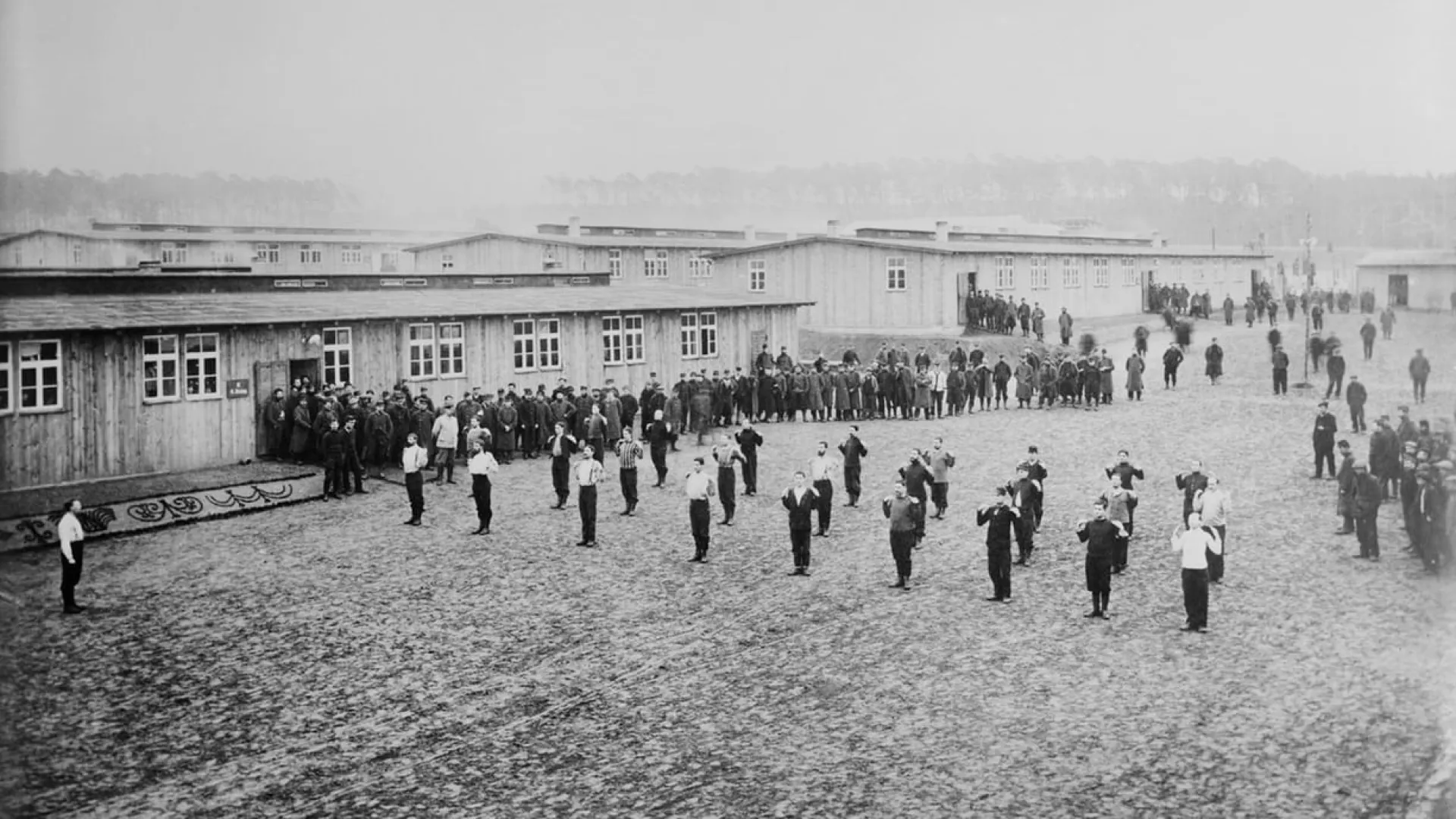 Prison camp, Zossen -- exercise
