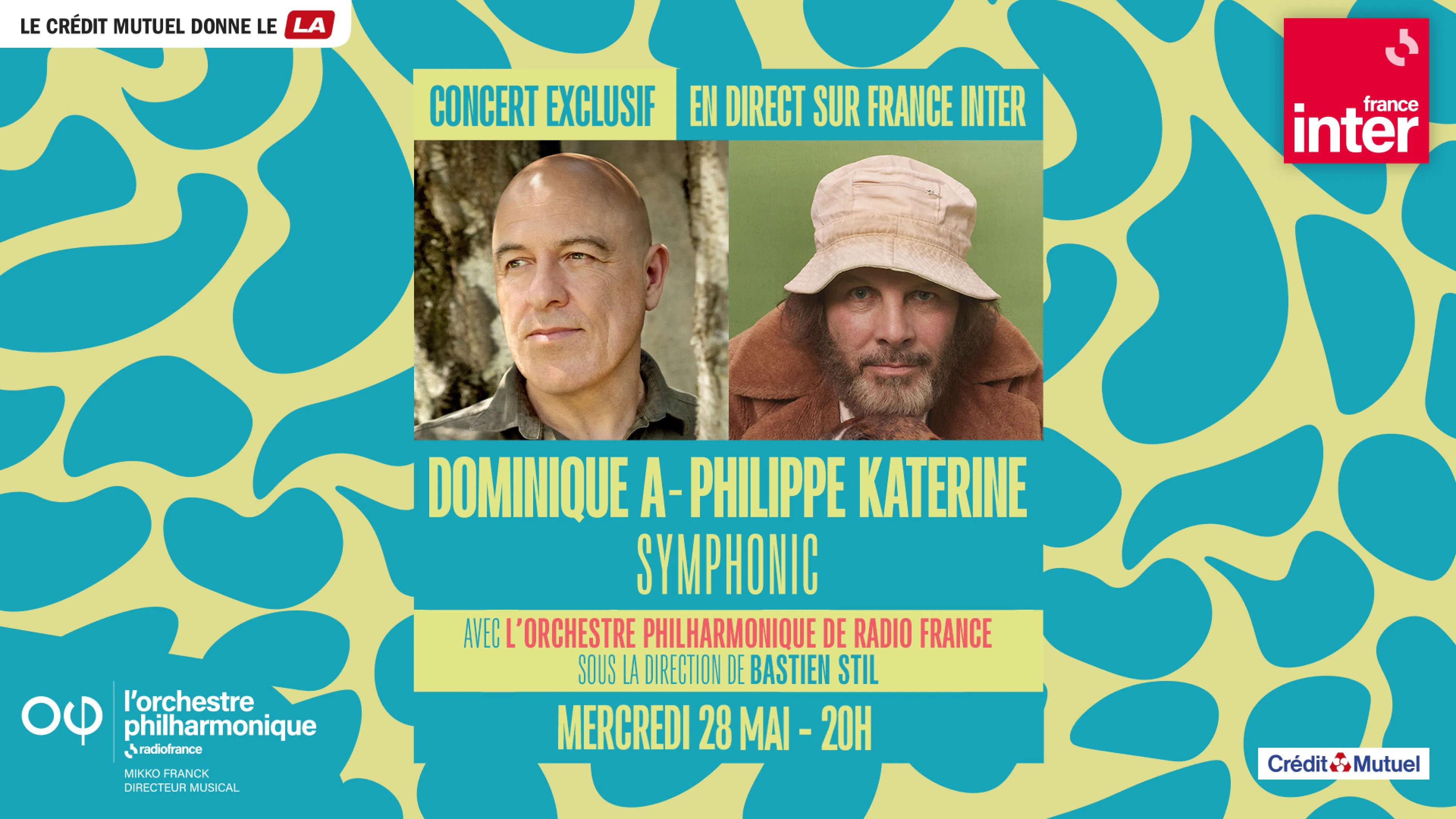 Concert de Dominique A et Philippe Katerine et le Philhar