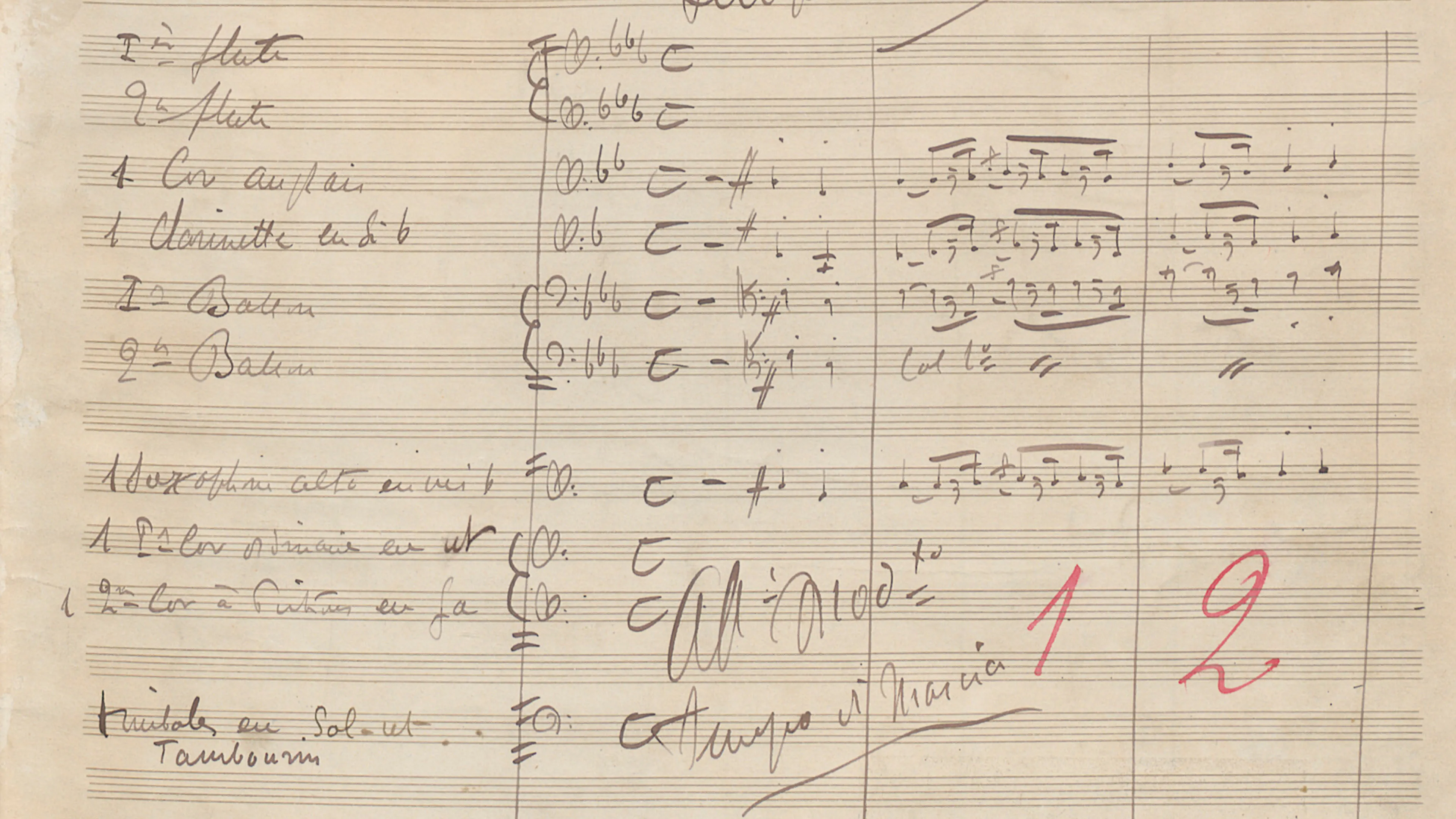 Georges Bizet, L'Arlésienne n°1 Prélude, manuscrit autographe, 1872 © Bibliothèque nationale de France