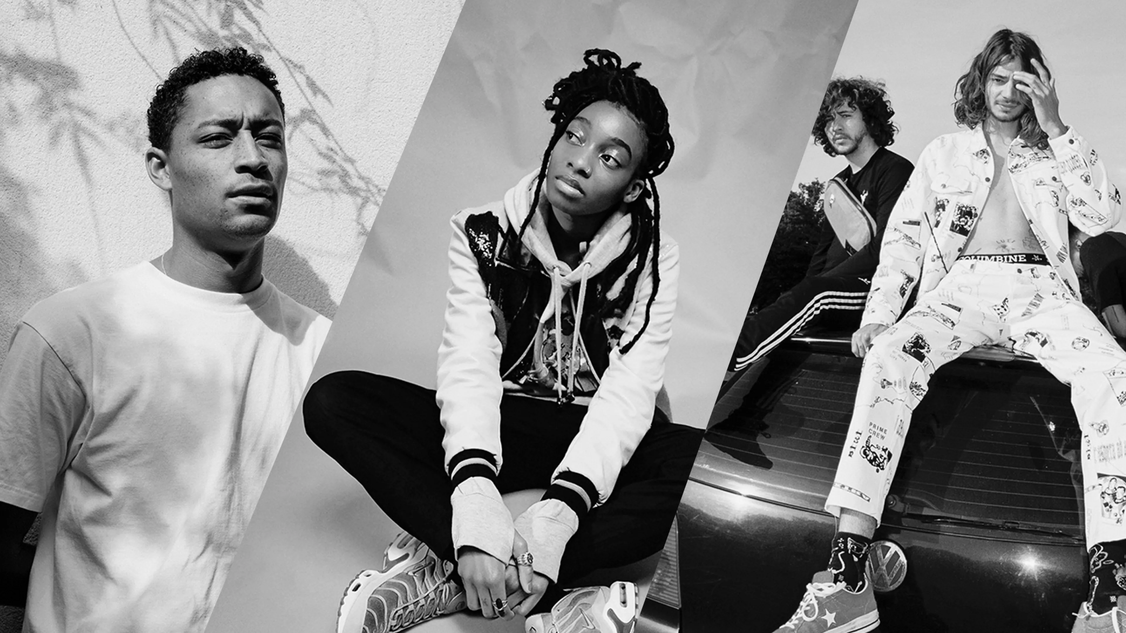 Concert4avril.jpg Loyle Carner (Photo : Ch. Cummings), Little Simz (Photo : R. Daher) et Columbine (Photo : S. Hemels)