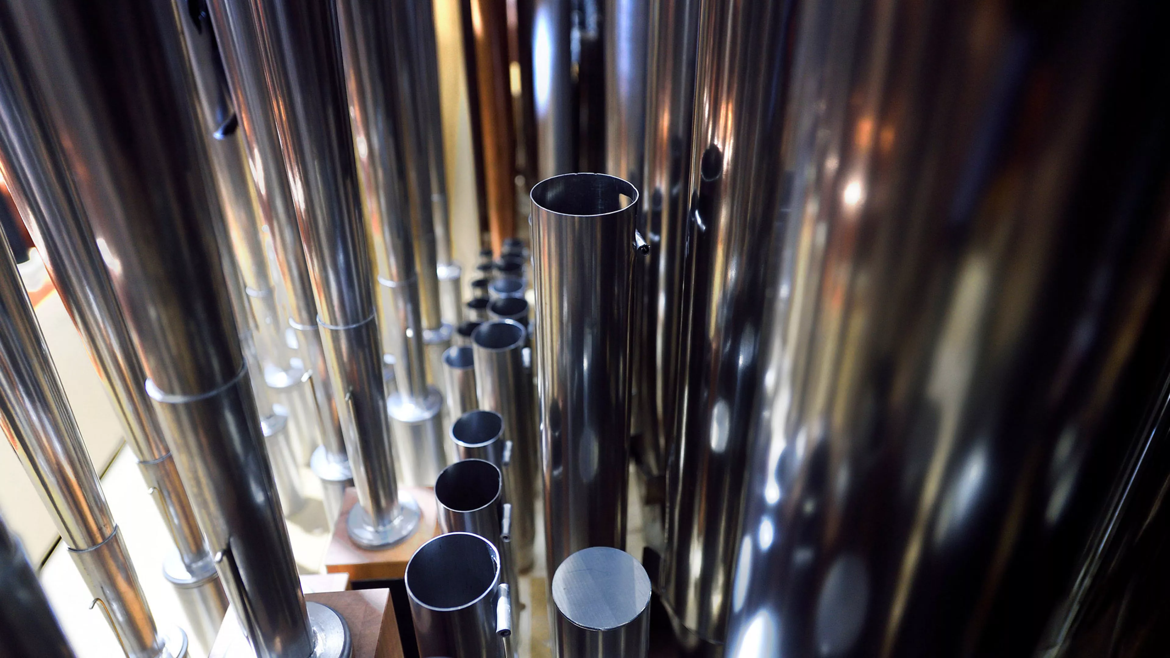 Tuyaux de l'orgue de l'Auditorium de la Maison de la Radio et de la Musique
