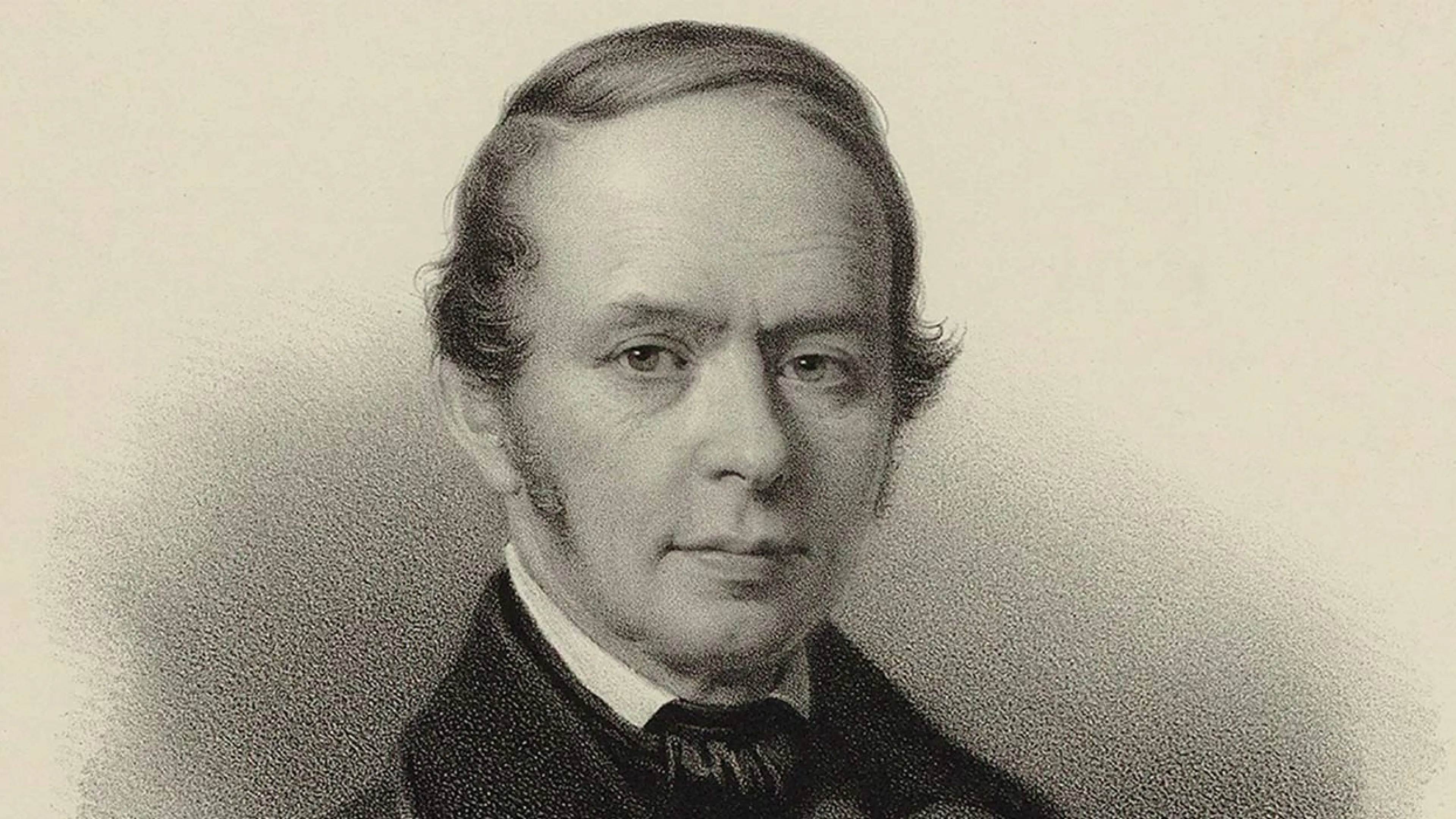Moritz Hauptmann. Lithographie : Bary Moritz Hauptmann